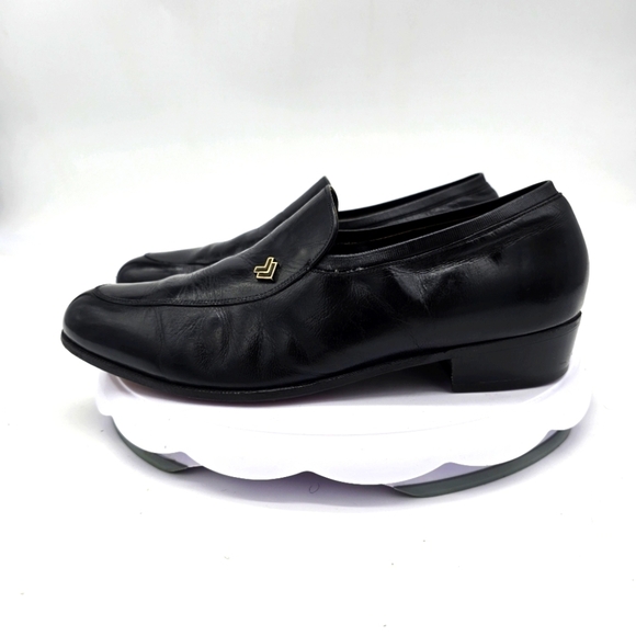 The Florsheim Shoe Men's 7.5 D Black Leather Loafers Slip-On Designer Collection - Picture 1 of 10